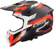 LS2 MX703 X-Force Phantom Motocrosshelm - Oranje/rood - Maat S