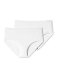 SCHIESSER 95/5 slip (2-pack) - dames midi biologisch katoen wit