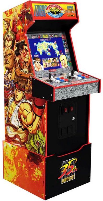 Arcade1UP Arcade Cabinet Street Fighter II Legacy - 14 Games Included - Wifi Enabled