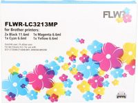 FLWR - Brother LC-3213 Multipack Zwart en Kleur XL Cartridges