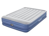 Bestway Tritech verhoogd luchtbed - Queensize (152 cm) - Met geïntegreerde elektrische pomp - Grijs/blauw