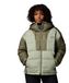 Columbia Dames Pike Lake 3 jas met capuchon, donsjas, safari, steengroen, M