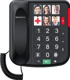 Protectly® Senioren Telefoon - SOS-Noodknop - Senioren Mobiele Telefoon - Vaste Telefoon - Grote (Foto) Toetsen en Cijfers - Luid Volume - Nederlandstalige - Plug & Play