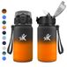 KollyKolla Gimnasio Drinkfles van roestvrij staal, 500 ml, thermoflessen met rietje, herbruikbare thermosfles, lekvrij, BPA-vrij, drinkfles voor kinderen, school, Gimnasio