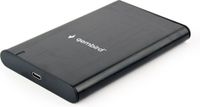 Gembird USB 3.1 2.5' SATA HDD/SSD behuizing met USB-C poort, geborsteld aluminium, Zwart