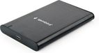 Gembird USB 3.1 2.5' SATA HDD/SSD behuizing met USB-C poort, geborsteld aluminium, Zwart