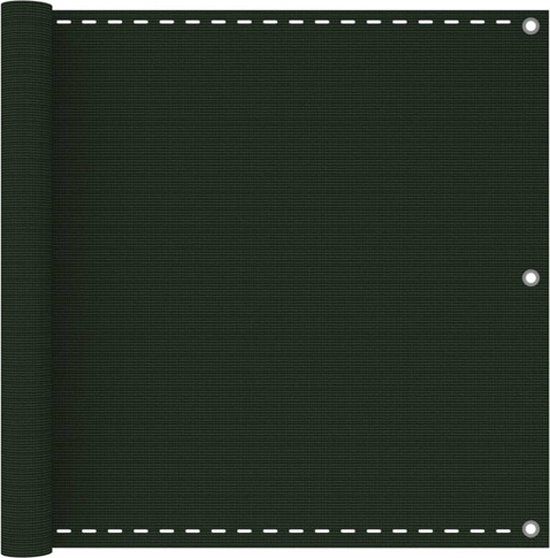 vidaXL Balkonscherm 90x300 cm HDPE Donkergroen