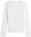 Tommy Hilfiger Dames Lange Mouwen Shirt Wit Katoen XS
