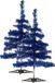 Krist+ Artesania Cerd 2x stuks kleine ijsblauwe kerstbomen van 60 cm van kunststof met voet