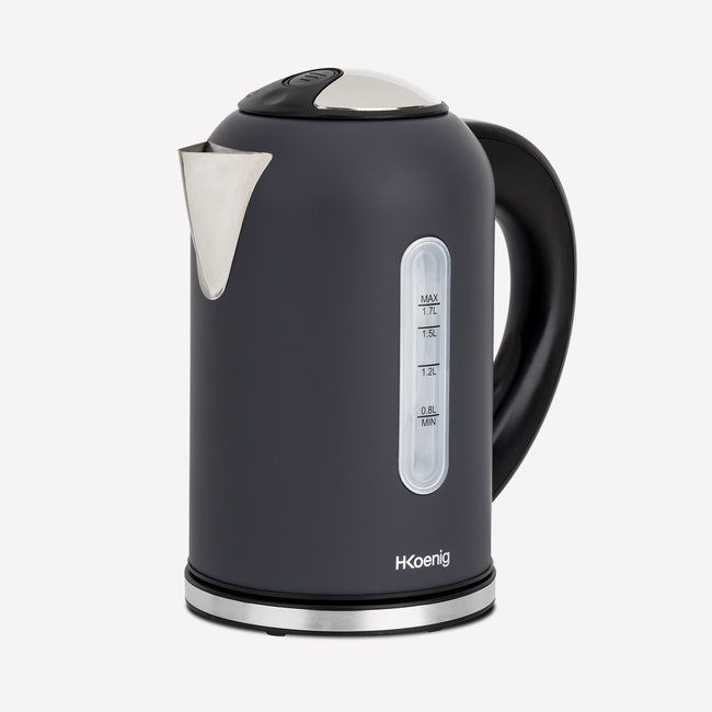 H.Koenig BOE52 Waterkoker - 1.7L - 2200W - Beige/Zwart/RVS