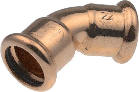 VSH Persfitting met 2 aansluitingen - Koper - 2.20 cm