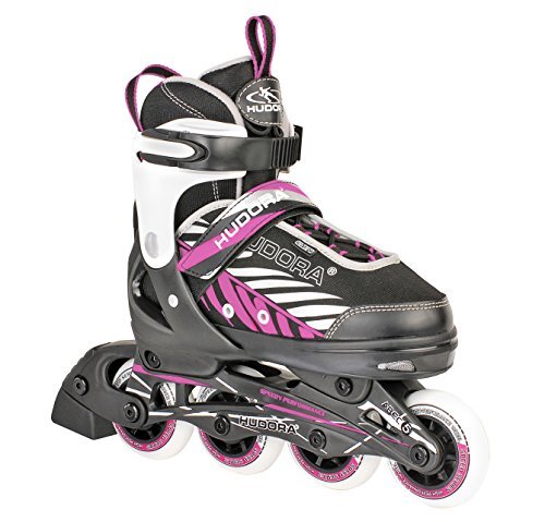 Hudora Kinderen Inliner Mia - Gr. 33 - 36, zwart/roze - inline skates - 28136