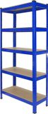 MonsterShop T-Rax Stellingkast - 75x30x150 cm - Blauw - opbergrek metaal