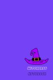 Witcheroo Notebook: Cute Purple Witch Hat Halloween Lined Journal