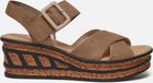 Rieker Sandalen met hak beige Synthetisch - Dames - Maat 42