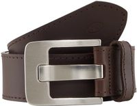 Tom Tailor - Lederen riem met vierkante gesp - Maat 80 - brown uni