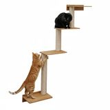 eyepower 143 cm Wandkrabpaal Milo met 4 Bamboe Planken