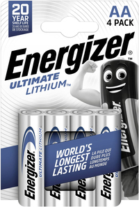 Energizer Ultimate Lithium AA Batterijen - 4 stuks