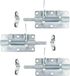 Deltafix schuifslot/hangslotgrendel - 3x - 10 x 5cm - verzinkt staal - deur - schutting - hek