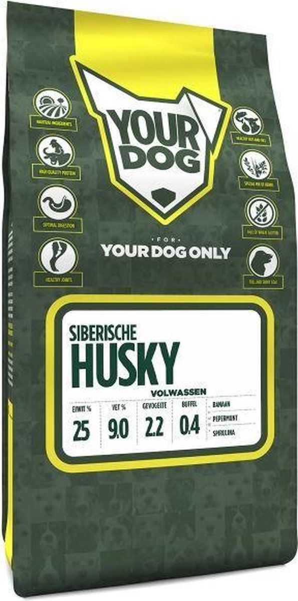 Yourdog Volwassen 3 kg siberische husky hondenvoer