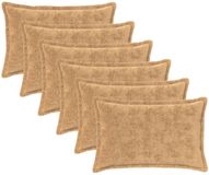 vidaXL Kussensloop 6 st houten taupe 40 x 60 cm nep konijnenbont