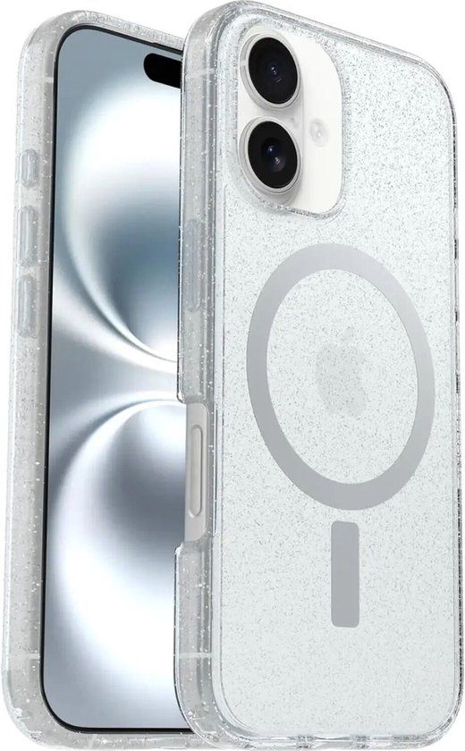 OtterBox Symmetry Clear MagSafe Hoes voor iPhone 16, Stardust