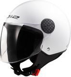 LS2 OF558 Sphere II Solid Gloss White Jet Casque - Taille XXL
