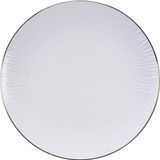 Tokyo Design Studio Nippon White Gold Rim Plate 30cm Lines