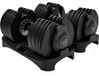 Merkloos Verstelbare halters verstelbare dumbbells - 24 kg per paar - 15 gewichten - Snelwissel vergrendelingssysteem - Antislip handgreep