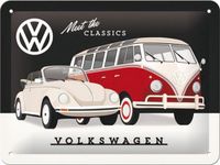 Nostalgic Art Merchandising Volkswagen Wandbord - Meet The Classics - 15x20cm