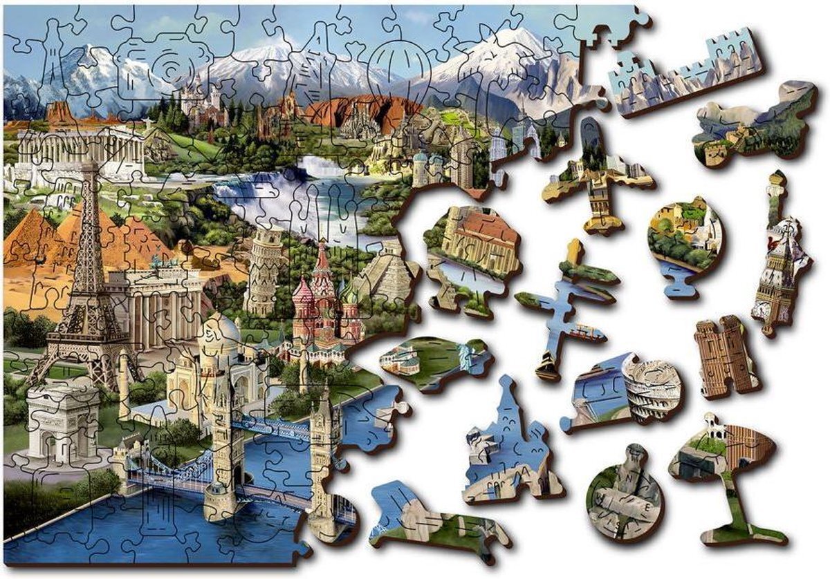 Wooden City Wooden puzzle World Landmarks XL