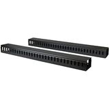 StarTech 2-Pack 20U Verticale Kabelmanager met Open Sleuven, 40U Rackmonteerbare Kabelorganizer, 2x 91cm Kabelgeleiders