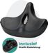 Voltano City XXXL Selle de vélo avec découpe - Selle de vélo extra large unisexe - Noir