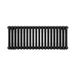 Hudson Reed Radiateur style fonte fleuri horizontal rétro à 2 colonnes - 60 x 152 cm - Noir - Eau Chaude 2000W
