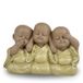 Zen'Light Standbeeld 3 Bonzes Baby Embleem - Niets zien - Niets horen - Niets zeggen - Symbolische ensemble voor een vredige en vrolijke sfeer - Zen decoratie - H 9 cm