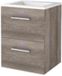 Basic Line Start 46 Badkamermeubelset - 50 x 46 cm - Met Grepen - 2 Lades - Acryl Wastafel - Zonder Kraangat - Scotch Oak