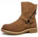 HIS Chaussures femme Bottes Fermeture éclair Bottine Marron Loisir