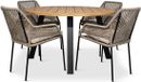BUITEN living Cork/Seville zand dining tuinset 5-delig