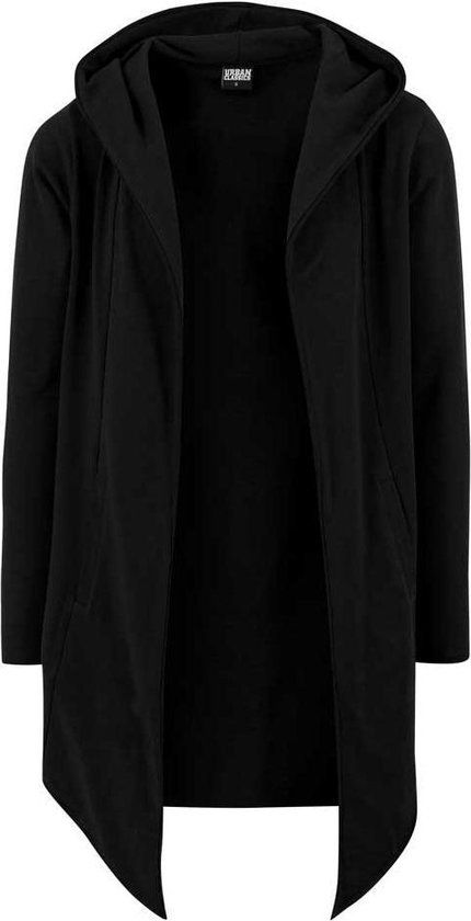 Urban Classics Long Hooded Open Edge Cardigan - Black - Men's S