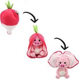 Les Déglingos Flipetz 2-in-1 Knuffel Varken/Radijs