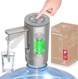 KitchenBoss Water Bottle Pump Bottle Water Dispenser USB Charge Electric Water Dispenser, 1-5 Gallon Portable Water Dispenser Pump