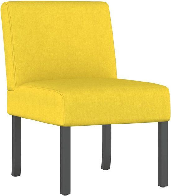 vidaXL Stoel stof lichtgeel