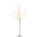 Petit Sapin De Noël Blanc En Pp Et Métal Avec 72 Lumières Led Pour Intérieur Et Extérieur, 17x17x120 Cm