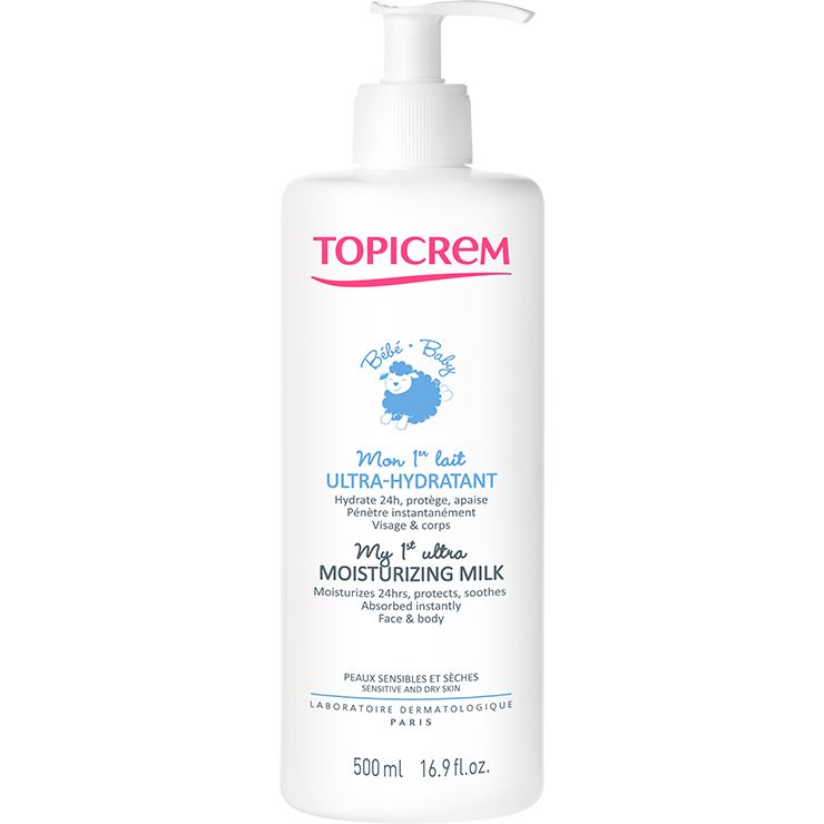 Topicrem Baby Body Lotion - 500ml - Moisturizing & Softening - Pump Bottle