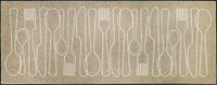 w+d Design Cutlery Symphony 75 x 190 cm, binnen en buiten, wasbaar