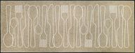 w+d Design Cutlery Symphony 75 x 190 cm, binnen en buiten, wasbaar