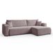 Margaret Hadas24 Canapé d'angle Sofia en forme de L, 277 x 143 cm avec fonction couchage et coffre de rangement, rose poudré