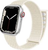 Strap-it Nylon Loop band - Geschikt voor Apple Watch - Series 1/2/3/4/5/6/7/8/9/SE/Ultra - Sterrenlicht - Nylon bandje met klittenband - 44/45/46/49mm
