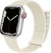 Strap-it Nylon Loop band - Geschikt voor Apple Watch - Series 1/2/3/4/5/6/7/8/9/SE/Ultra - Sterrenlicht - Nylon bandje met klittenband - 44/45/46/49mm
