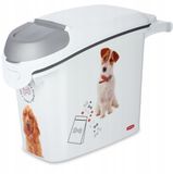 Curver Voedselcontainer Hond - 15L - 6KG - 23x51x36cm - Wit/Grijs